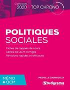 Couverture du livre « Politiques sociales (édition 2020) » de Michelle Gagnadoux aux éditions Studyrama