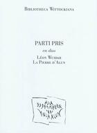Couverture du livre « Parti pris en duo » de Leon Wuidar aux éditions La Pierre D'alun