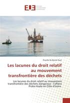 Couverture du livre « Les lacunes du droit relatif au mouvement transfrontiere des dechets » de Bonte Poeri P. aux éditions Editions Universitaires Europeennes