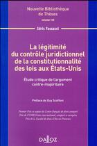 Couverture du livre « La légitimité du contrôle juridictionnel... ; étude critique de l'argument contre-majoritaire » de Idris Fassassi aux éditions Dalloz
