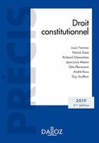 Couverture du livre « Droit constitutionnel (édition 2019) (21e édition) » de Louis Favoreu aux éditions Dalloz