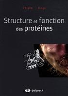 Couverture du livre « Structure et fonction des protéines » de Petsko aux éditions De Boeck Superieur