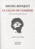 Couverture du livre « La leçon de comédie » de Michel Bouquet aux éditions Klincksieck