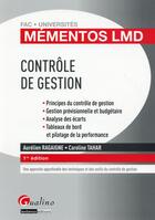 Couverture du livre « Contrôle de gestion » de Caroline Tahar-Freixinos et Aurelien Ragaigne aux éditions Gualino