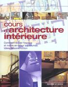 Couverture du livre « Cours d'architecture interieure » de Jacini aux éditions De Vecchi