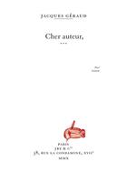 Couverture du livre « Cher auteur... de mes jours infortunés ; vingt-quatre personnages se rebiffent » de Jacques Geraud aux éditions Jbz Et Cie