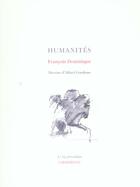 Couverture du livre « Humanités » de Alfieri Gardone et François Dominique aux éditions Obsidiane