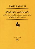 Couverture du livre « Mathesis universalis ; l'idée de 