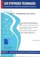 Couverture du livre « Amenagement des milieux les syntheses techniques du service national d'information et de documentati » de  aux éditions Lavoisier Diff