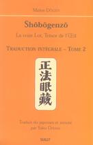 Couverture du livre « Maitre dogen shobogenzo tome 2 » de Dogen aux éditions Sully