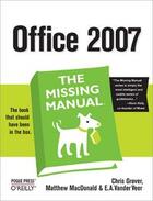 Couverture du livre « Office 2007 ; the missing manual » de Chris Grover aux éditions O Reilly