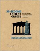 Couverture du livre « 30 second ancient greece (hardback) » de  aux éditions Ivy Press