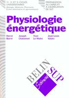 Couverture du livre « Physiologie energetique » de Barre/Chatonnet aux éditions Belin Education