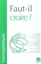 Couverture du livre « Faut-il croire ? » de  aux éditions Editions De L'aube