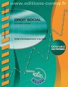 Couverture du livre « Droit social enonce. pochette. ue 3 du dcg. cas pratiques » de Gregory Lachaise aux éditions Corroy