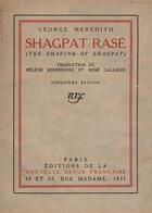 Couverture du livre « Shagpat rase » de George Meredith aux éditions Gallimard