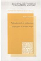 Couverture du livre « Anfractuosité et unification ; la philosophie de Nishida Kitaro » de Michel Dalissier aux éditions Droz