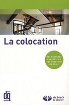 Couverture du livre « La colocation » de  aux éditions Larcier