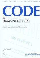 Couverture du livre « Code du domaine de l'etat » de  aux éditions Documentation Francaise