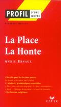 Couverture du livre « La place ; la honte d'Annie Ernaux » de Florence Bouchy aux éditions Hatier