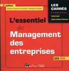 Couverture du livre « L'essentiel du management des entreprises (6e édition) » de Sophie Landrieux-Kartochian aux éditions Gualino