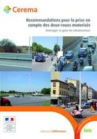 Couverture du livre « Recommandations pour la prise en compte des deux-roues motorisés ; aménager et gérer les infrastructures » de  aux éditions Cerema