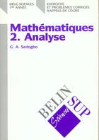 Couverture du livre « Math deug t.2 analyse » de Sedogbo aux éditions Belin