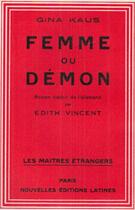 Couverture du livre « Femme ou démon » de Gina Kaus aux éditions Nel