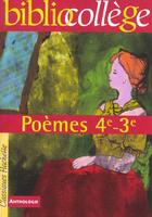 Couverture du livre « Poèmes ; 4ème/3ème » de  aux éditions Hachette Education