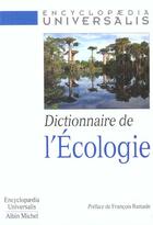 Couverture du livre « Dictionnaire de l'ecologie » de  aux éditions Albin Michel