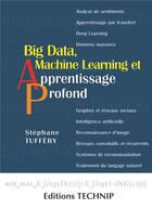 Couverture du livre « Big data, machine learning et apprentissage profond » de Stephane Tuffery aux éditions Technip