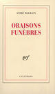 Couverture du livre « Oraisons funebres » de Andre Malraux aux éditions Gallimard (patrimoine Numerise)