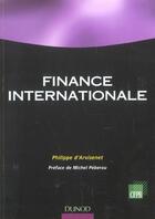 Couverture du livre « Finance Internationale » de Philippe De Arvisenet aux éditions Dunod