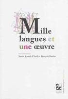 Couverture du livre « Mille langues et une oeuvre » de  aux éditions Archives Contemporaines