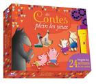 Couverture du livre « Des contes plein les yeux t.3 ; coffret lampe magique et flash code » de Marion Piffaretti aux éditions Deux Coqs D'or