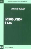 Couverture du livre « Introduction A Sas » de Duguet E. aux éditions Economica