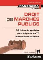 Couverture du livre « Droit des marchés publics » de Dominique Mabin aux éditions Studyrama