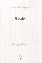 Couverture du livre « Gatsby » de Francis Scott Fitzgerald aux éditions P.o.l