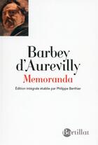 Couverture du livre « Memoranda » de Jules Barbey D'Aurevilly aux éditions Bartillat