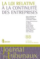 Couverture du livre « La loi relative à la continuité des entreprises » de Michele Gregoire aux éditions Larcier