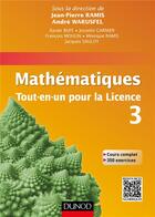 Couverture du livre « Mathematiques tout-en-un pour la licence 3 - cours complet avec applications et 300 exercices corrig » de Moulin/Buff/Garnier aux éditions Dunod