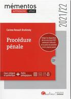 Couverture du livre « Procédure pénale (édition 2021/2022) » de Corinne Renault-Brahinsky aux éditions Gualino