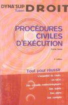 Couverture du livre « Procedures civiles d'execution (2e edition) » de Cecile Robin aux éditions Vuibert