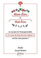 Couverture du livre « Bien-être vs mal-être » de Joseph Michelet aux éditions Persee