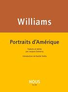 Couverture du livre « Portraits d'Amérique » de Jonathan Williams aux éditions Nous