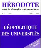 Couverture du livre « REVUE HERODOTE » de Revue Hérodote aux éditions La Decouverte