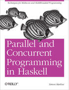 Couverture du livre « Parallel and Concurrent Programming in Haskell » de Simon Marlow aux éditions O`reilly Media