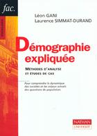 Couverture du livre « L'Analyse Demographique » de Simmat-Durand et Gani aux éditions Nathan