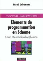 Couverture du livre « Introduction A La Programmation ; Cours Et Exercices Corriges En Schema » de Gribomont aux éditions Dunod