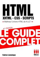 Couverture du livre « HTML ; CSS ; scripts (4e édition) » de Fabrice Lemainque aux éditions Micro Application